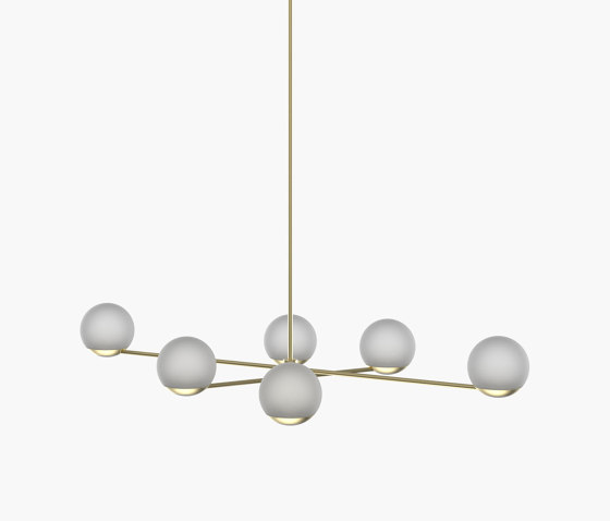 Ball & Hoop | S 19—13 - Brushed Brass - Frosted | Lampade sospensione | Empty State
