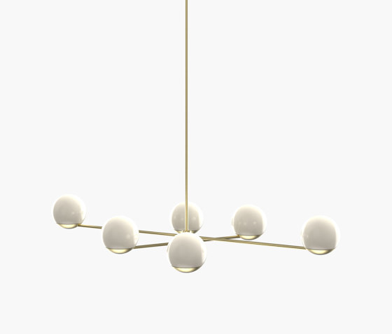 Ball & Hoop | S 19—13 - Brushed Brass - Opal | Lampade sospensione | Empty State