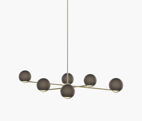 Ball & Hoop | S 19—13 - Brushed Brass - Smoked | Suspended lights | Empty State