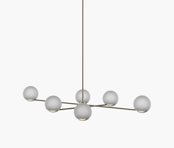 Ball & Hoop | S 19—13 - Burnished Brass - Frosted | Lampade sospensione | Empty State
