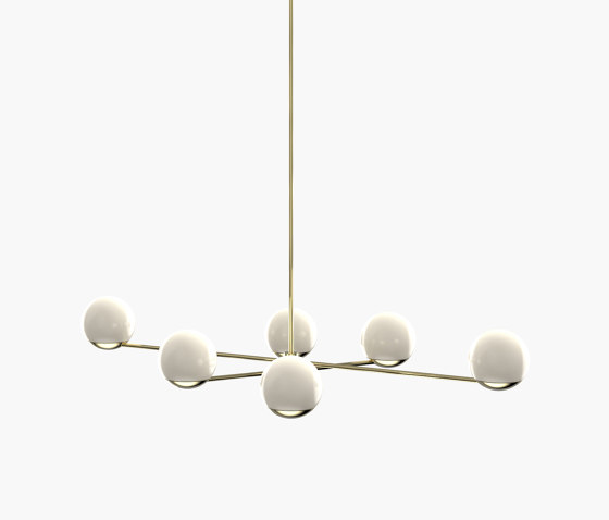 Ball & Hoop | S 19—13 - Polished Brass - Opal | Suspended lights | Empty State