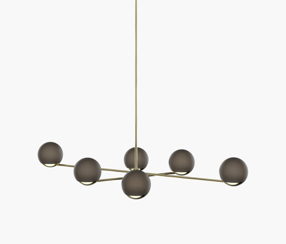 Ball & Hoop | S 19—13 - Polished Brass - Smoked | Lampade sospensione | Empty State