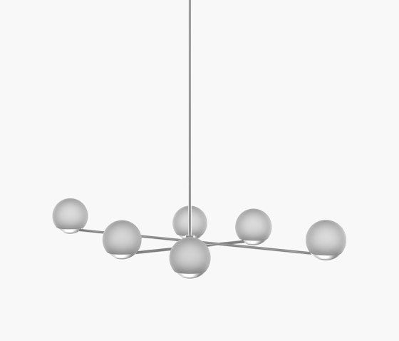 Ball & Hoop | S 19—13 - Silver Anodised - Frosted | Suspended lights | Empty State