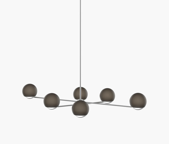 Ball & Hoop | S 19—13 - Silver Anodised - Smoked | Lampade sospensione | Empty State