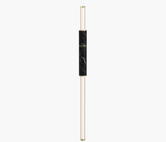 Light Pipe | S 58—01 - Polished Brass - Black | Lampade sospensione | Empty State