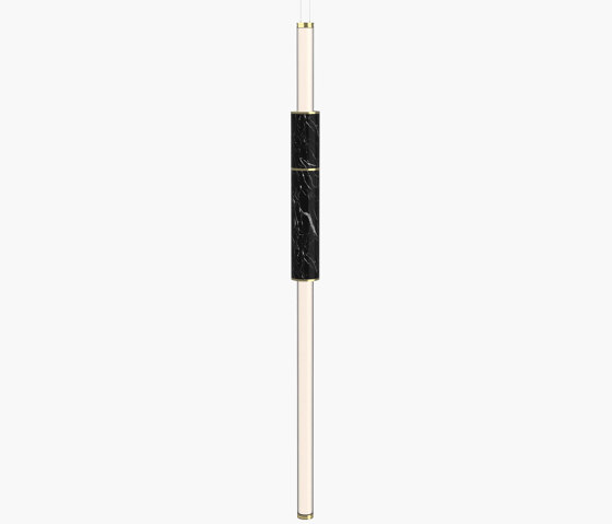 Light Pipe | S 58—01 - Polished Brass - Black | Pendelleuchten | Empty State