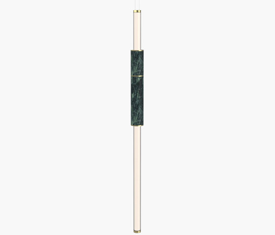 Light Pipe | S 58—01 - Polished Brass - Green | Lampade sospensione | Empty State