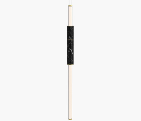 Light Pipe | S 58—01 - Brushed Brass - Black | Suspensions | Empty State