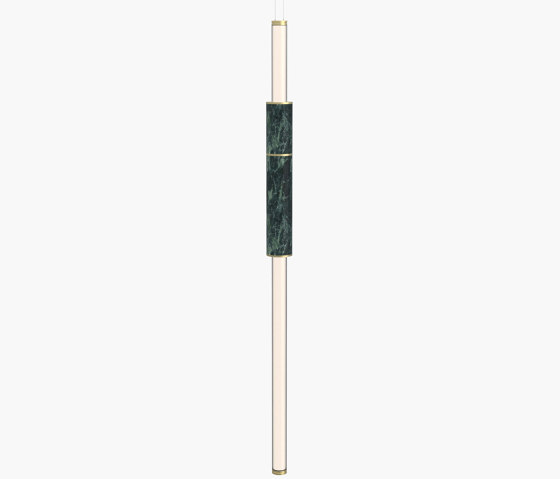 Light Pipe | S 58—01 - Brushed Brass - Green | Lámparas de suspensión | Empty State