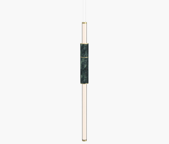 Light Pipe | S 58—02 - Brushed Brass - Green | Suspended lights | Empty State