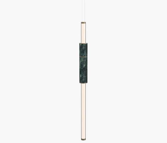 Light Pipe | S 58—02 - Burnished Brass - Green | Lampade sospensione | Empty State