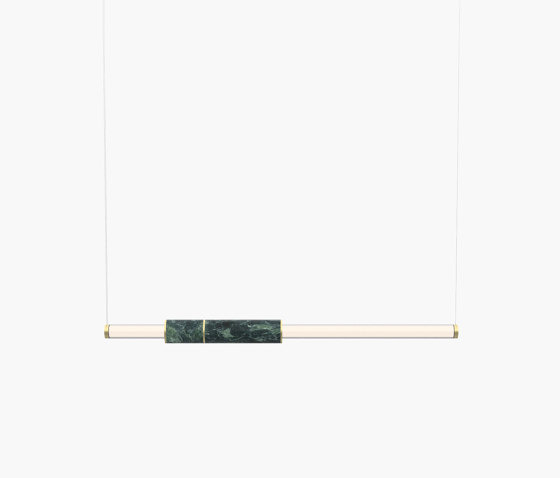 Light Pipe | S 58—04 - Brushed Brass - Green | Suspended lights | Empty State