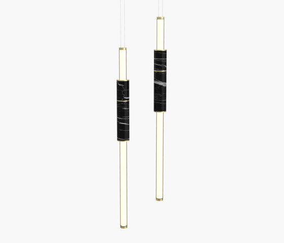 Light Pipe | S 58—05 - Polished Brass - Black | Pendelleuchten | Empty State