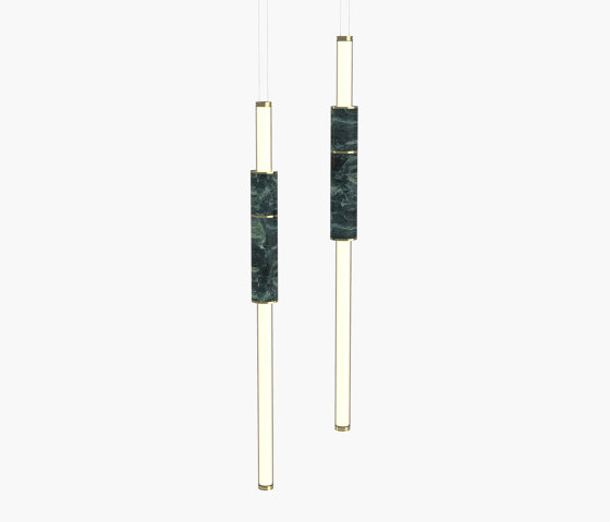 Light Pipe | S 58—05 - Polished Brass - Green | Pendelleuchten | Empty State