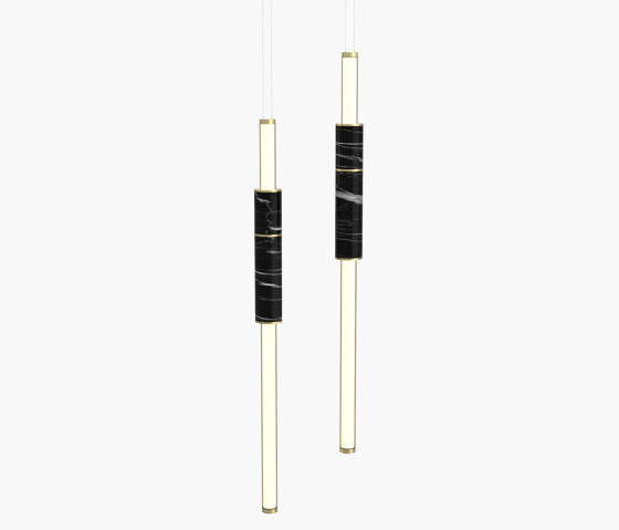 Light Pipe | S 58—05 - Brushed Brass - Black | Lámparas de suspensión | Empty State