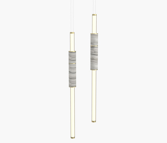 Light Pipe | S 58—05 - Brushed Brass - White | Suspended lights | Empty State