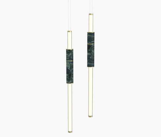 Light Pipe | S 58—05 - Brushed Brass - Green | Lámparas de suspensión | Empty State