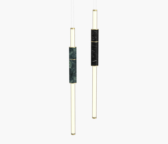 Light Pipe | S 58—05 - Brushed Brass - Green / Black | Lámparas de suspensión | Empty State