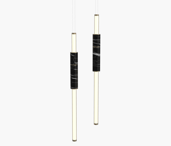 Light Pipe | S 58—05 - Burnished Brass - Black | Suspensions | Empty State