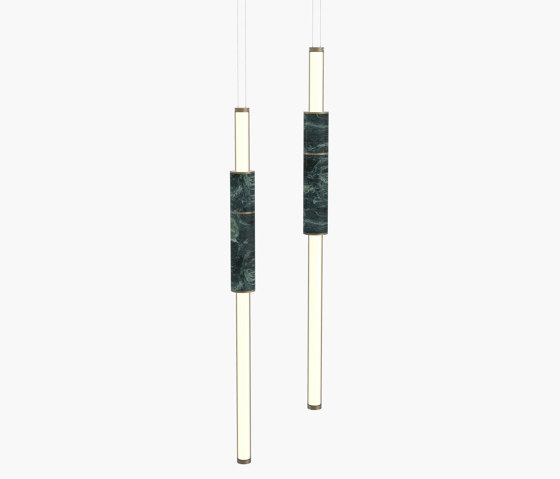 Light Pipe | S 58—05 - Burnished Brass - Green | Lampade sospensione | Empty State