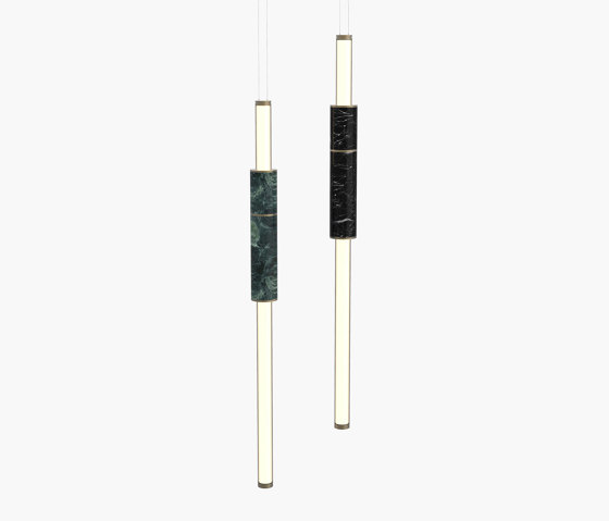 Light Pipe | S 58—05 - Burnished Brass - Green / Black | Suspended lights | Empty State