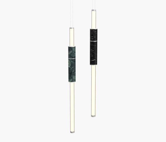 Light Pipe | S 58—05 - Silver Anodised - Green / Black | Suspended lights | Empty State