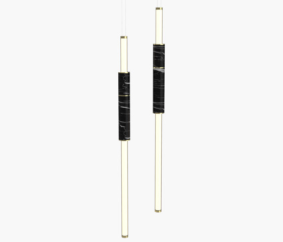 Light Pipe | S 58—06 - Polished Brass - Black | Pendelleuchten | Empty State