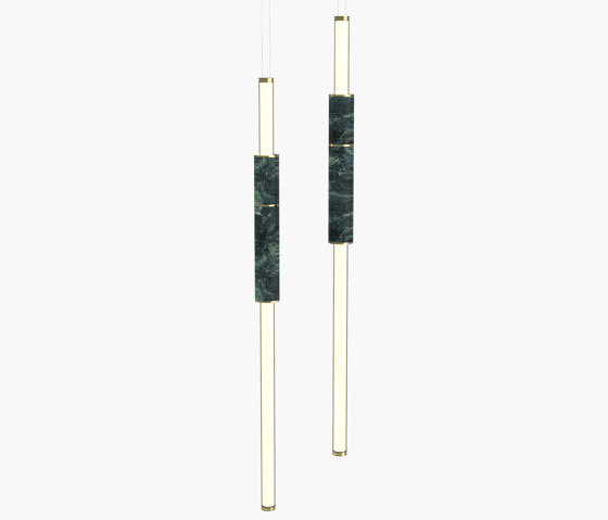 Light Pipe | S 58—06 - Polished Brass - Green | Suspended lights | Empty State