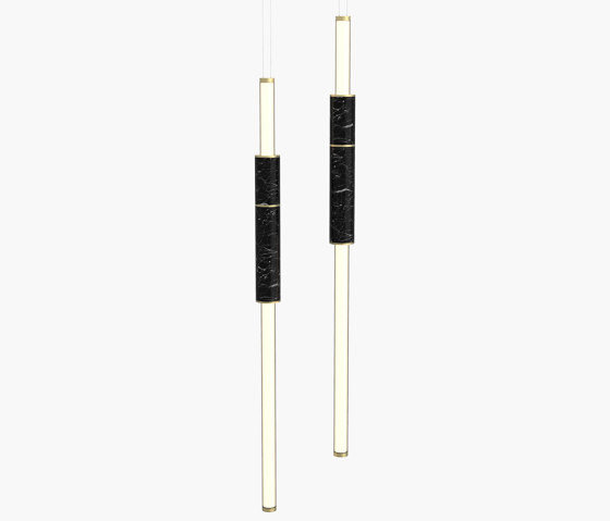Light Pipe | S 58—06 - Brushed Brass - Black | Lampade sospensione | Empty State
