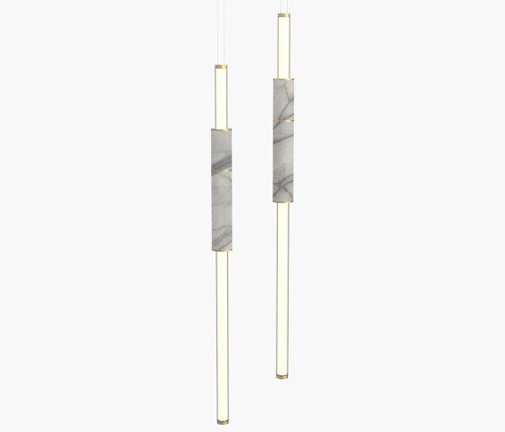 Light Pipe | S 58—06 - Brushed Brass - White | Pendelleuchten | Empty State