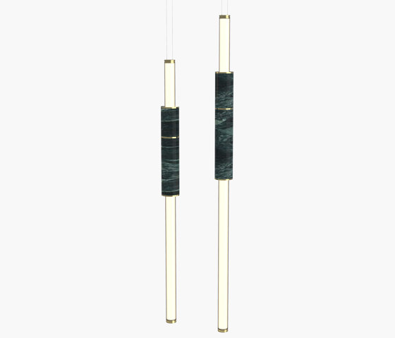 Light Pipe | S 58—07 - Polished Brass - Green | Lampade sospensione | Empty State
