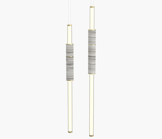 Light Pipe | S 58—07 - Brushed Brass - White | Lámparas de suspensión | Empty State