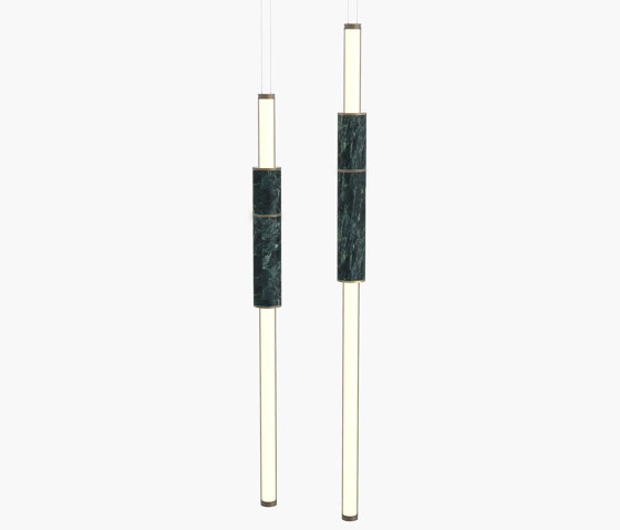 Light Pipe | S 58—07 - Burnished Brass - Green | Suspended lights | Empty State