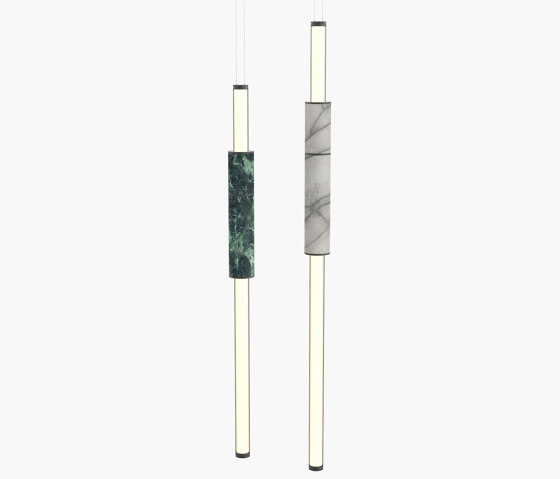Light Pipe | S 58—07 - Black Anodised - White / Green | Suspended lights | Empty State
