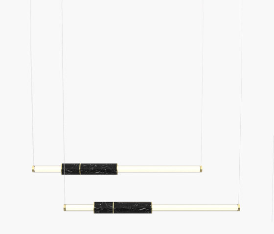 Light Pipe | S 58—08 - Polished Brass - Black | Pendelleuchten | Empty State