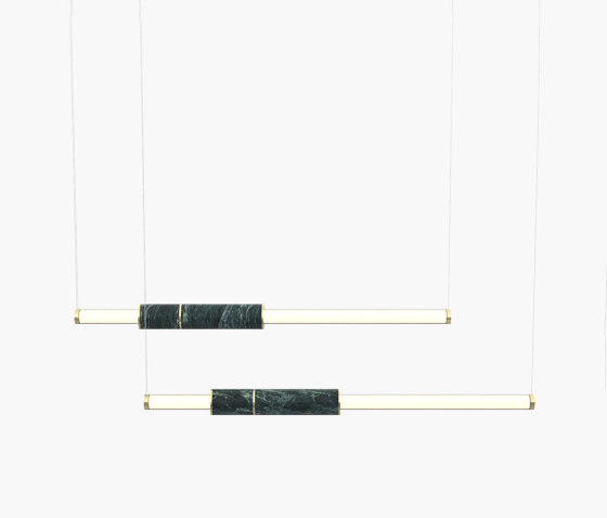 Light Pipe | S 58—08 - Polished Brass - Green | Lampade sospensione | Empty State