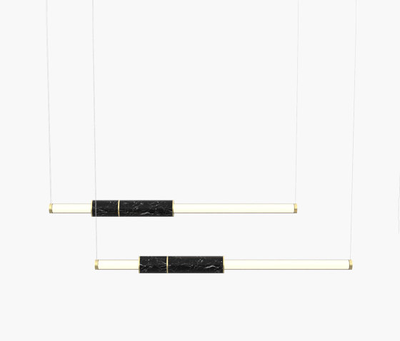 Light Pipe | S 58—08 - Brushed Brass - Black | Suspensions | Empty State