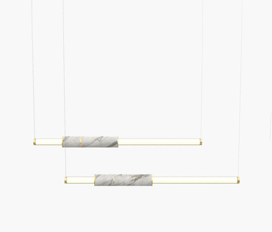 Light Pipe | S 58—08 - Brushed Brass - White | Suspended lights | Empty State