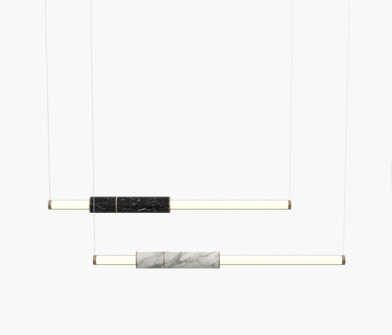 Light Pipe | S 58—08 - Burnished Brass - White / Black | Suspended lights | Empty State
