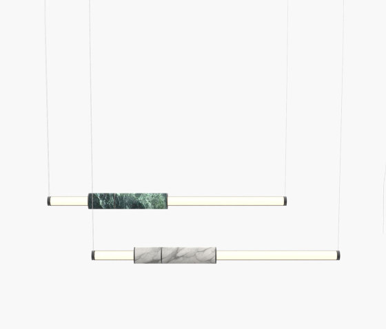 Light Pipe | S 58—08 - Black Anodised - White / Green | Lampade sospensione | Empty State