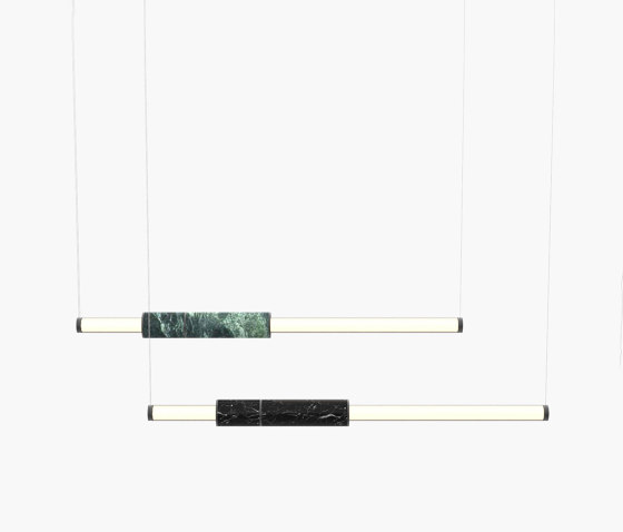Light Pipe | S 58—08 - Black Anodised - Green / Black | Lampade sospensione | Empty State
