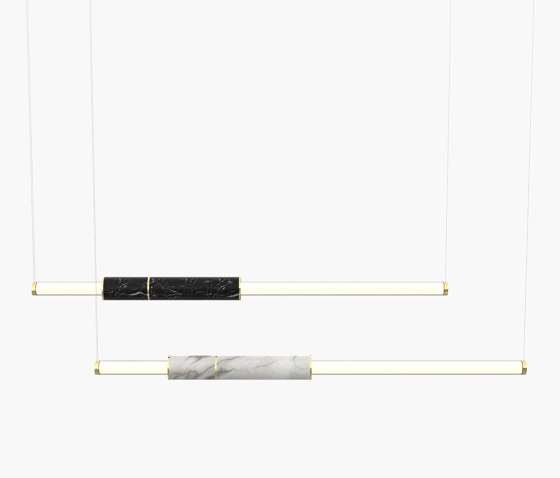 Light Pipe | S 58—09 - Polished Brass - White / Black | Lampade sospensione | Empty State