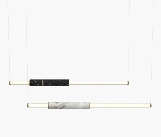 Light Pipe | S 58—09 - Burnished Brass - White / Black | Lampade sospensione | Empty State