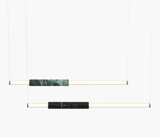 Light Pipe | S 58—09 - Burnished Brass - Green / Black | Pendelleuchten | Empty State