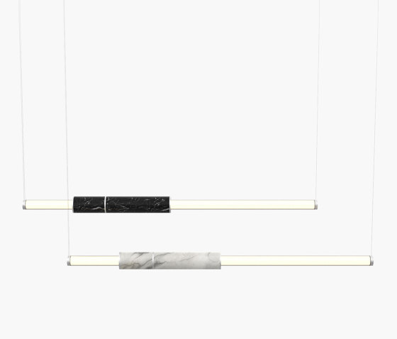 Light Pipe | S 58—09 - Silver Anodised - White / Black | Suspended lights | Empty State