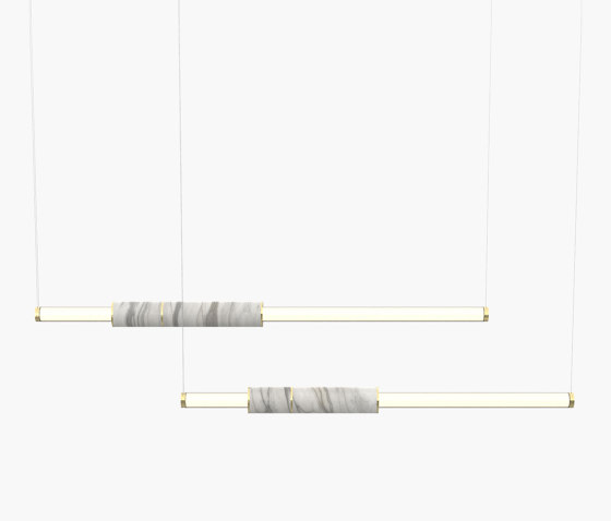 Light Pipe | S 58—10 - Polished Brass - White | Pendelleuchten | Empty State