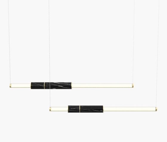 Light Pipe | S 58—10 - Brushed Brass - Black | Suspensions | Empty State