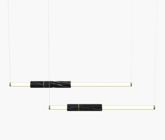 Light Pipe | S 58—10 - Burnished Brass - Black | Suspended lights | Empty State