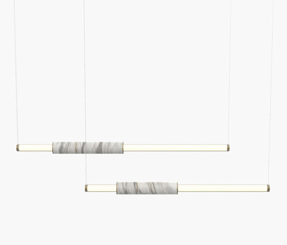 Light Pipe | S 58—10 - Burnished Brass - White | Suspended lights | Empty State