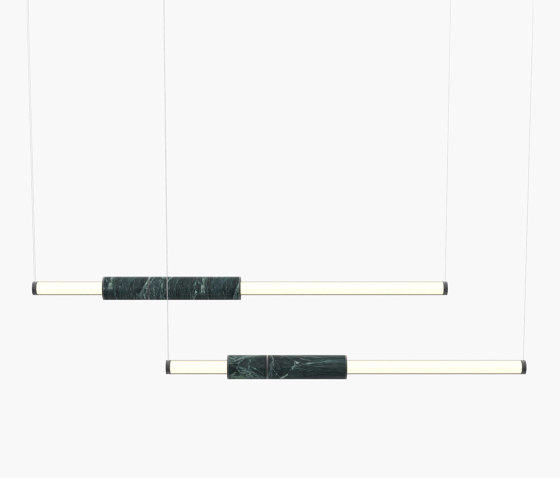Light Pipe | S 58—10 - Black Anodised - Green | Lámparas de suspensión | Empty State